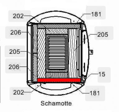 Haas+Sohn Fuego 287.12 Pierre de paroi côté à gauche