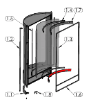 Oranier Pisa Scheibenhalter unten B Glashalter