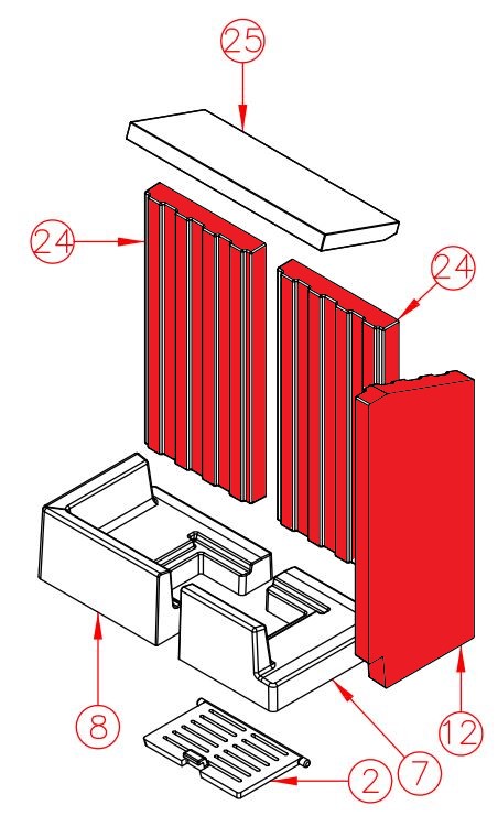 Spartherm Varia 2L-50h Zijsteen Set