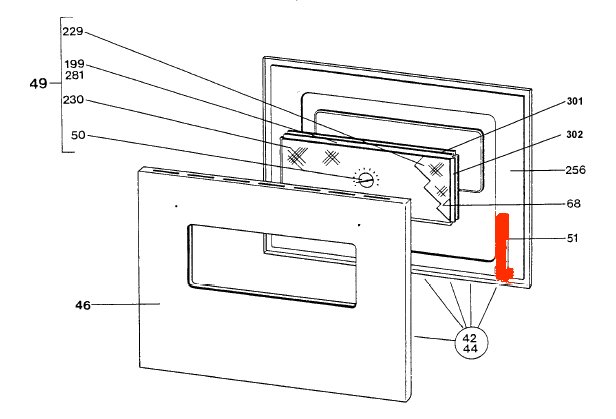 Wamsler K147 Scharnier Bratrohrtür