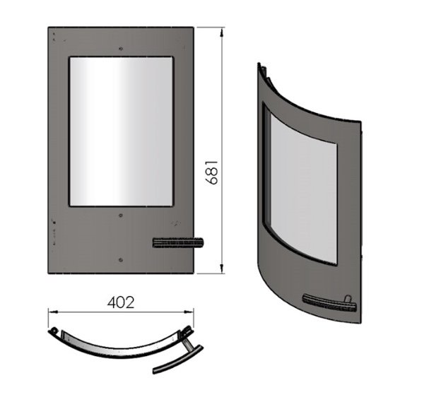 Termatech TT20 Deur donkergrijs