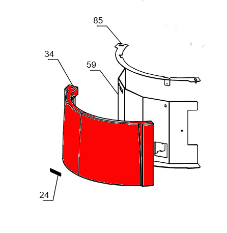 La Nordica Fortuna Panorama Bekleding voorkant onder wit