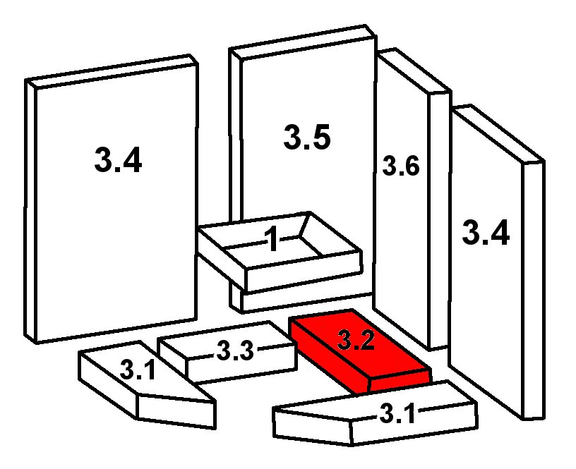 Oranier Skandik 6 Bodenstein hinten rechts B Feuerraumstein