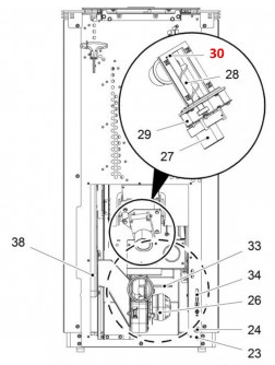 Haas+Sohn Pelletto II 434.08 Schneckenlager oben