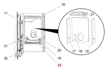 Haas+Sohn Pelletto II 434.08 pot de combustion