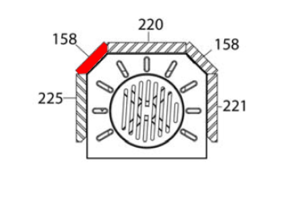 Haas+Sohn Trient 262.15 Seitenstein links hinten Feuerraumstein