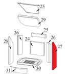 Fireplace Zanzibar Seitenstein rechts vorne Brennraumstein